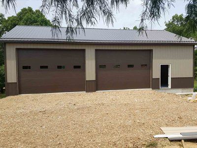 Newly painted garage doors — Versailles, MO — Martin Structures