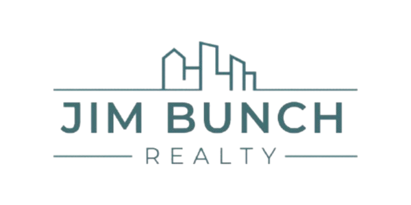 Logo for Jim Bunch Realty with a teal skyline graphic above the text "JIM BUNCH" and "REALTY" underlined.