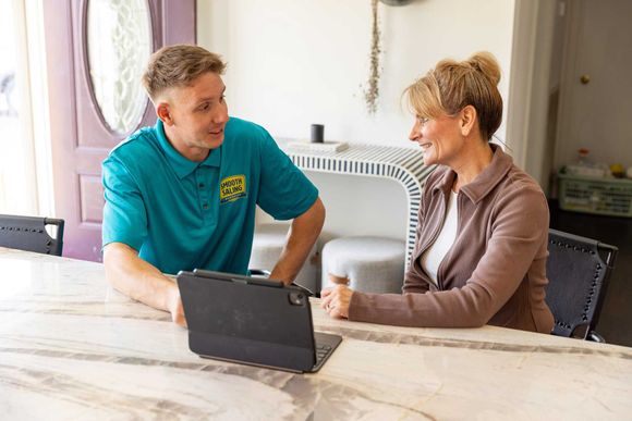 A park with a city skyline in the background