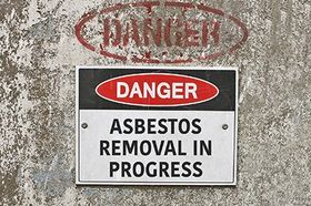Danger Asbestos Removal in Progress Sign