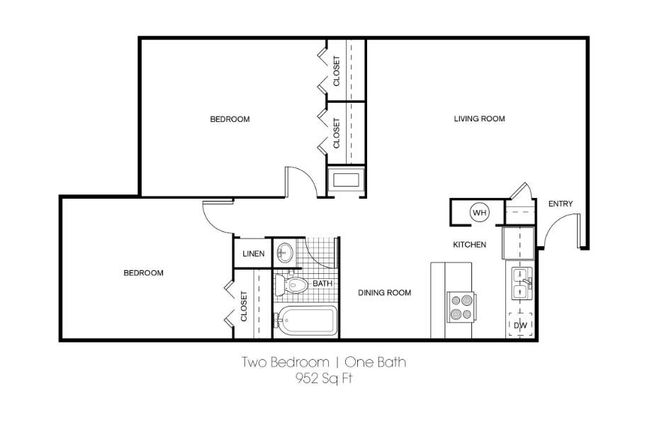 2 bedroom floor plan
