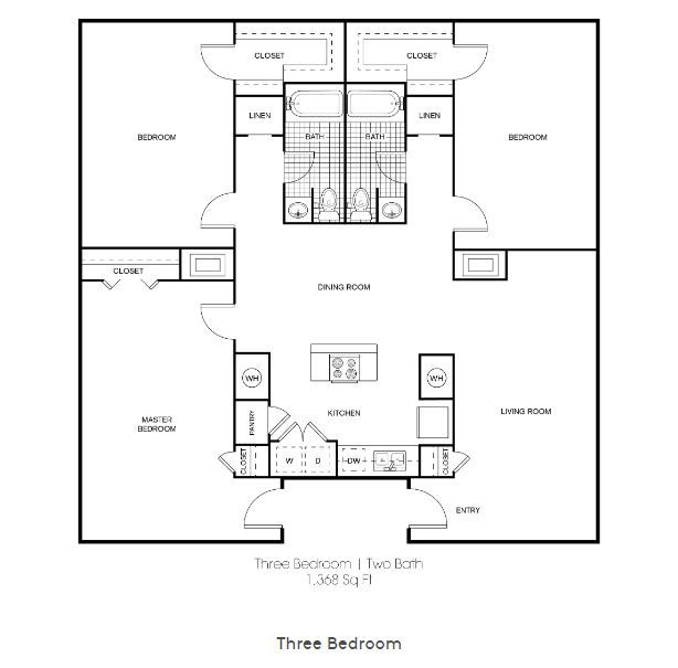 3 bedroom floor plan