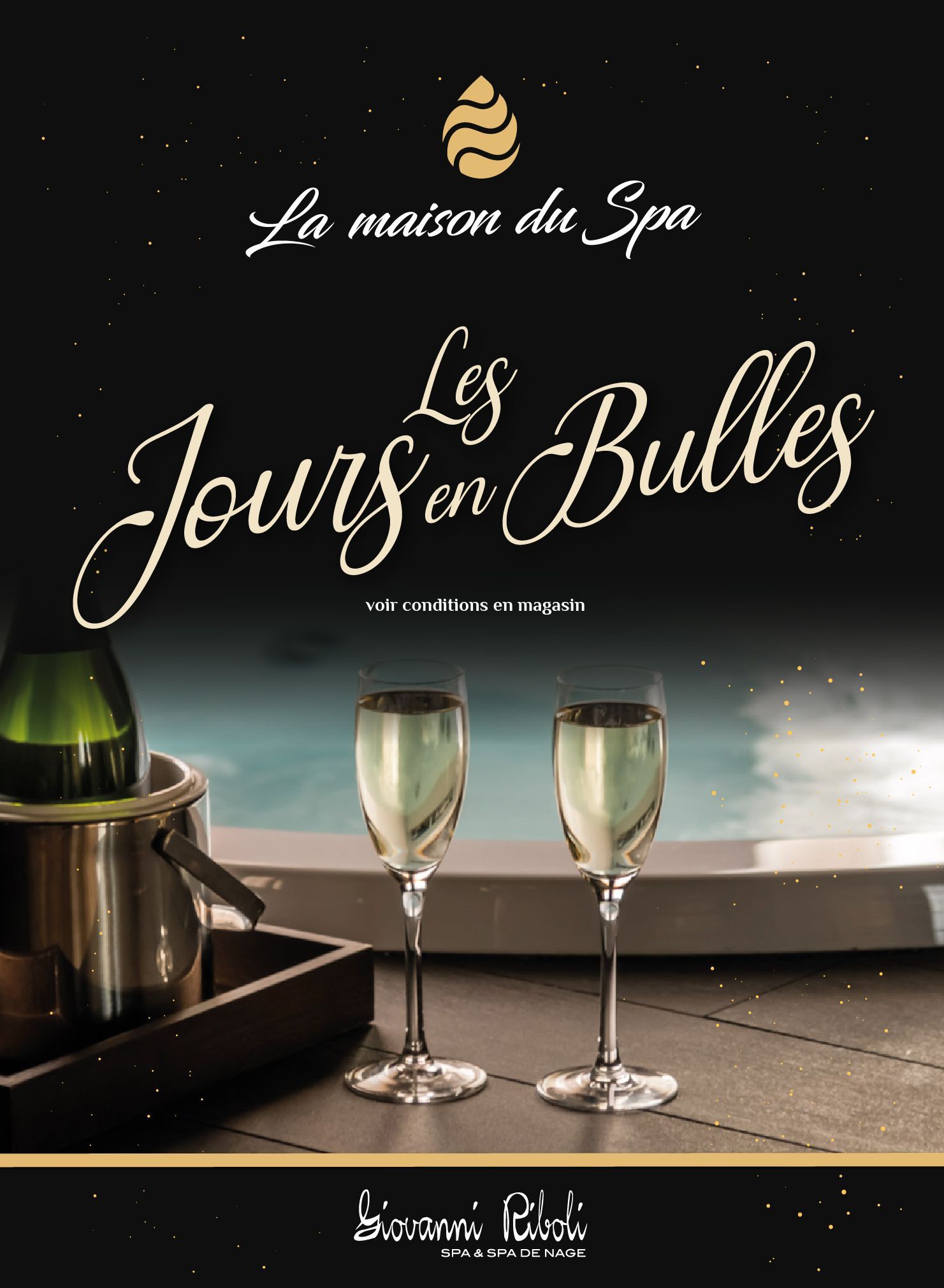 coupe de champagne et un spa : les jours en bulles