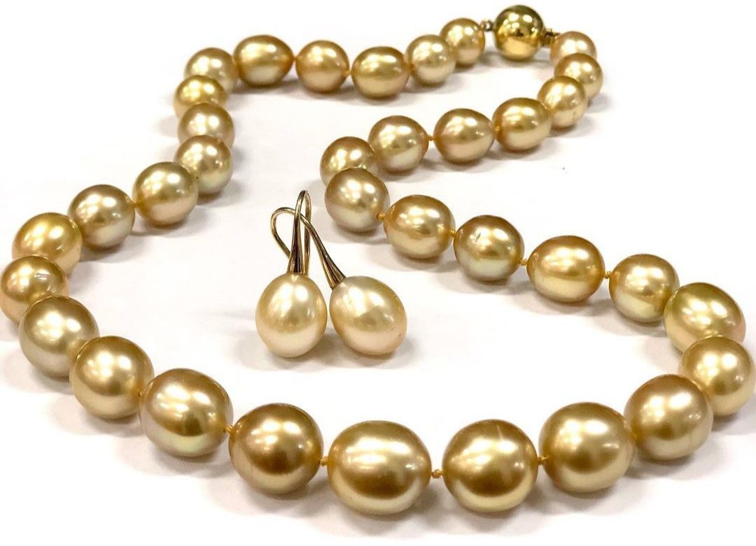 Gold pearl necklace and earrings - Jewellers in Dubbo, NSW