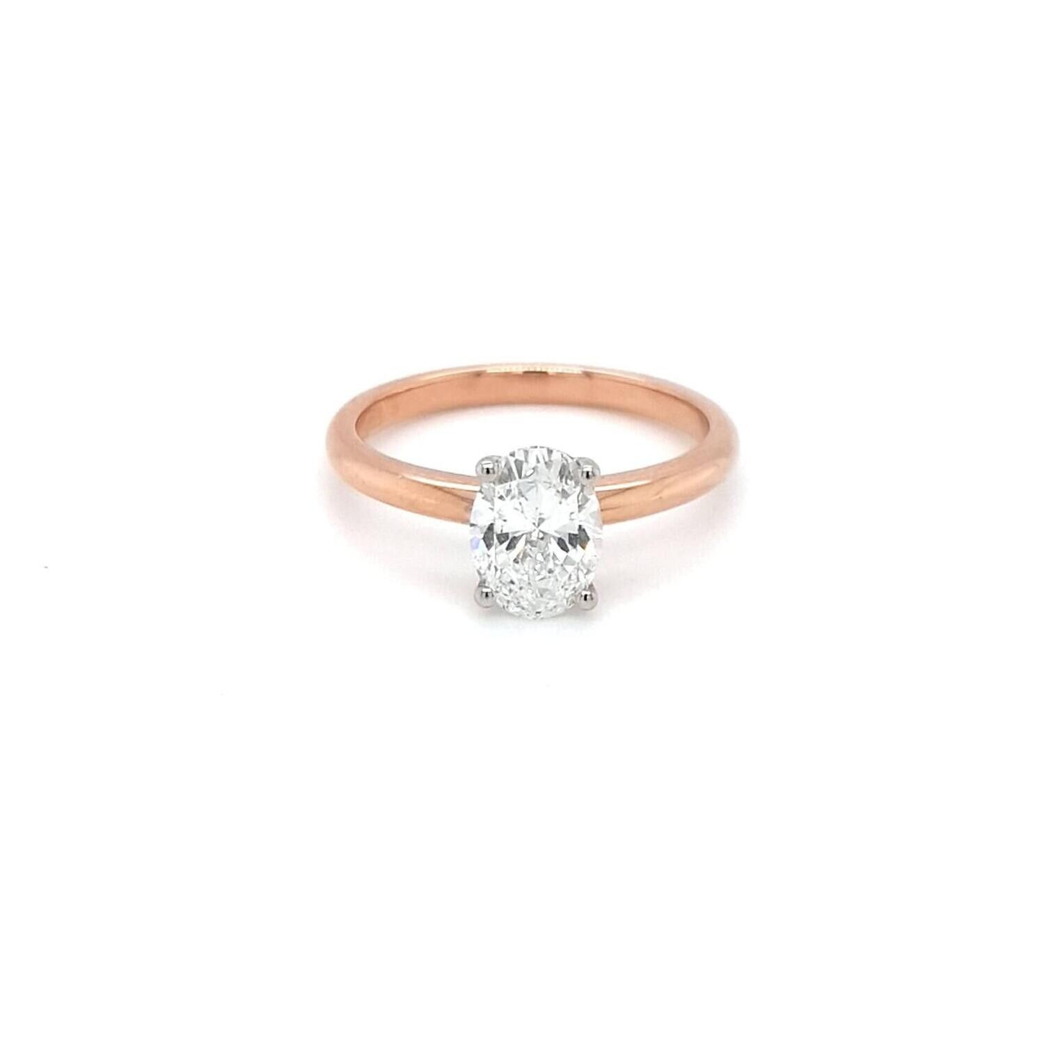 18ct Rose gold Oval Diamond Ring - Jewellers in Dubbo, NSW