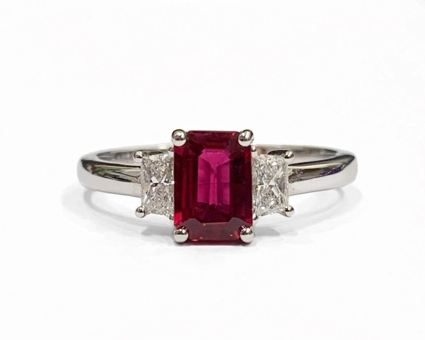18ct White Gold Ruby and Diamond Ring - Jewellers in Dubbo, NSW
