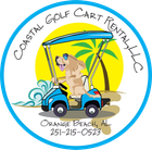 Logo for Moonlight Party Supply Rental, LLC, featuring a blue tent, table, and two folding chairs.