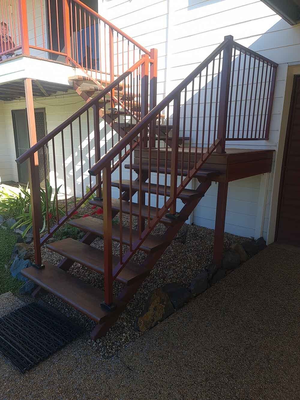 Newly Build Hand Rail and Stairs — Licensed Builders in Rockhampton, QLD