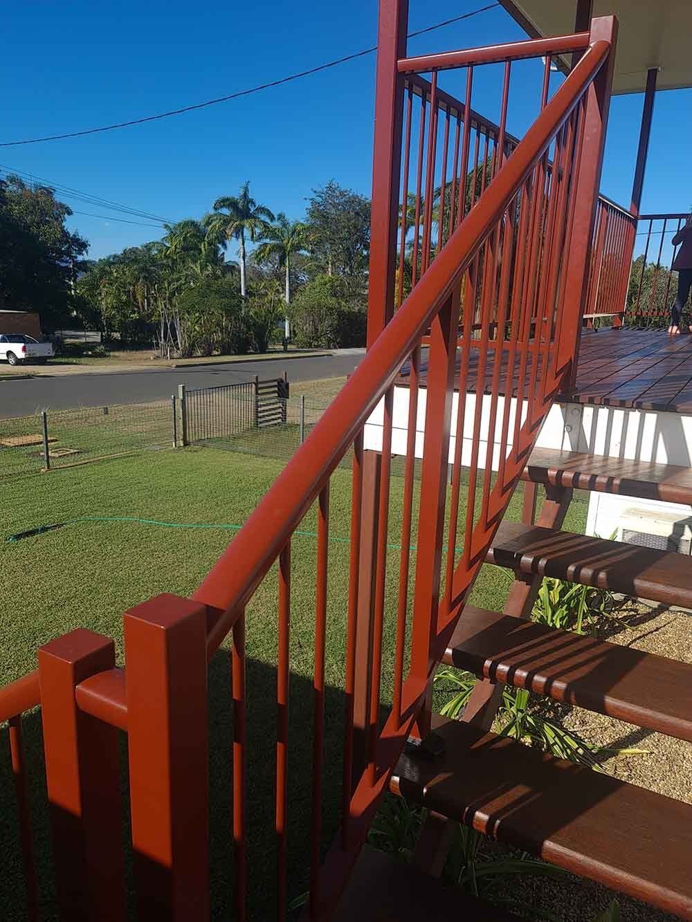 Newly Painted Hand Rail — Licensed Builders in Rockhampton, QLD