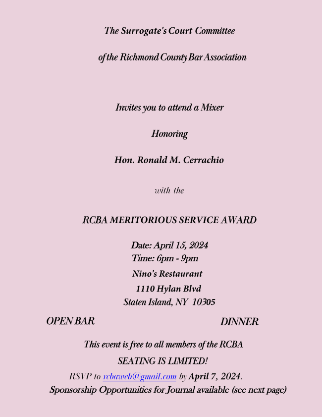 The Real Estate Practice Committee of the Richmond County Bar Association | Staten Island, NY | RCBA