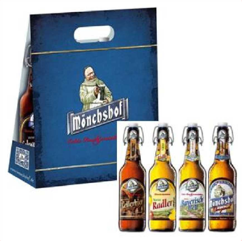 BIRRE MONCHSHOF Confezione in cartone con 2 o 4 bottiglie birra da cl.50 VAP