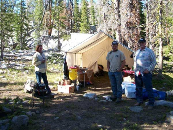 Enjoying camp on our pack trips