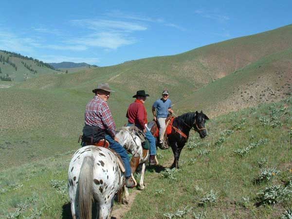 Trail riding near Salmon Idaho