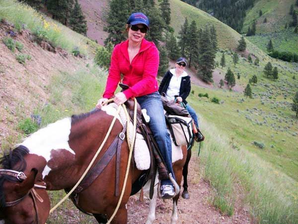 Riding gentle mountain horses on an Idaho horseback ride
