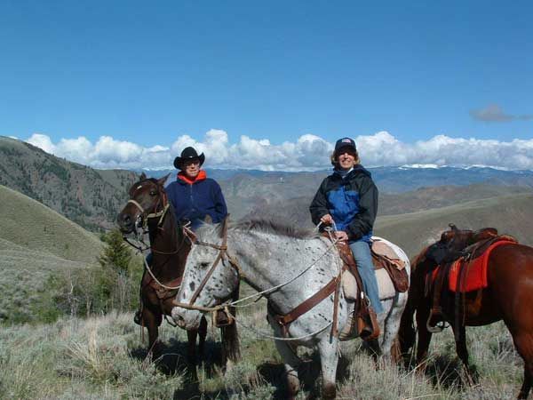 Feel as if you are on top of the world, trail riding in Idaho
