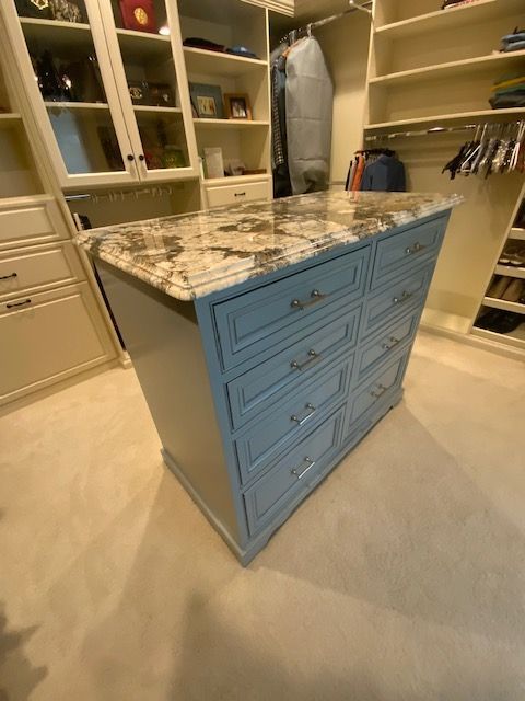 Marble Counter with Eight Drawers | Wilmington, DE | Handshake Construction Corp