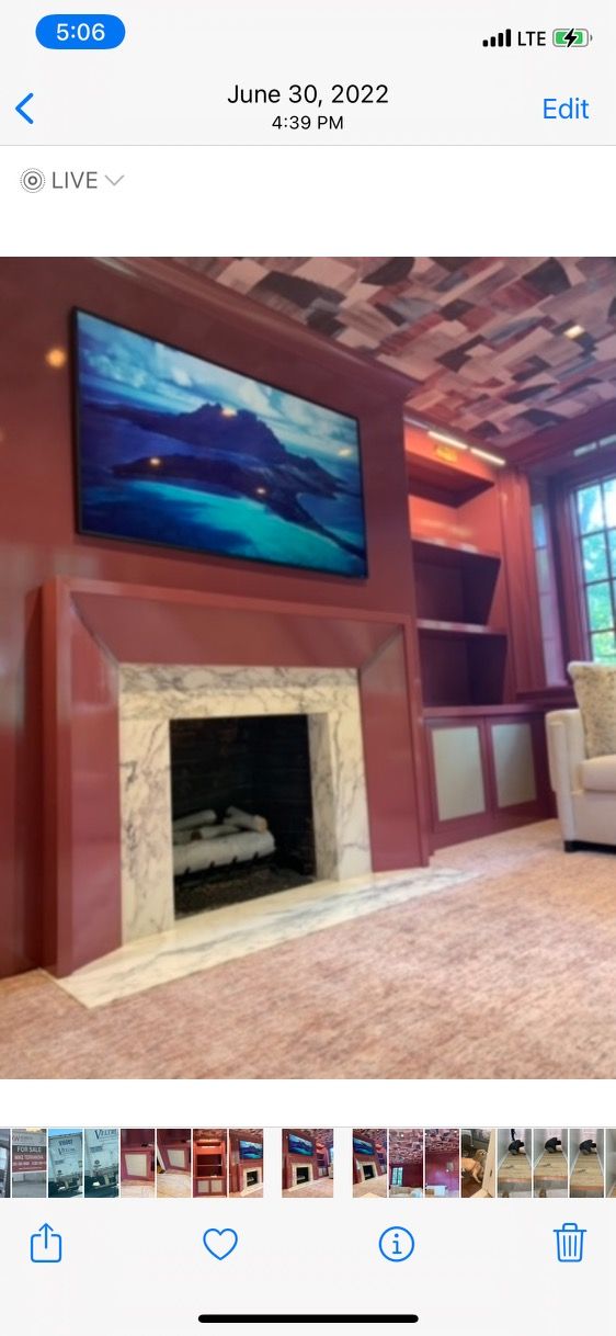 Fireplace and Flat Screen TV on the Wall | Wilmington, DE | Handshake Construction Corp