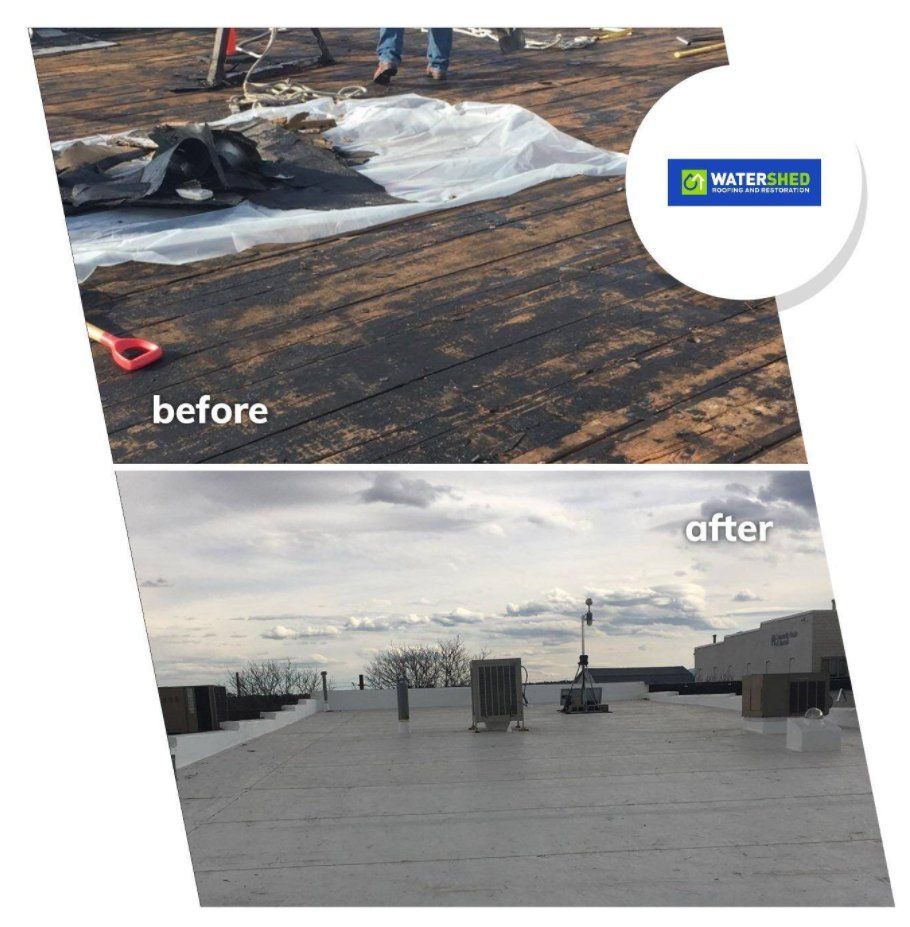 Before and After Roof Repair — Lakewood, CO — Watershed Roofing & Restoration
