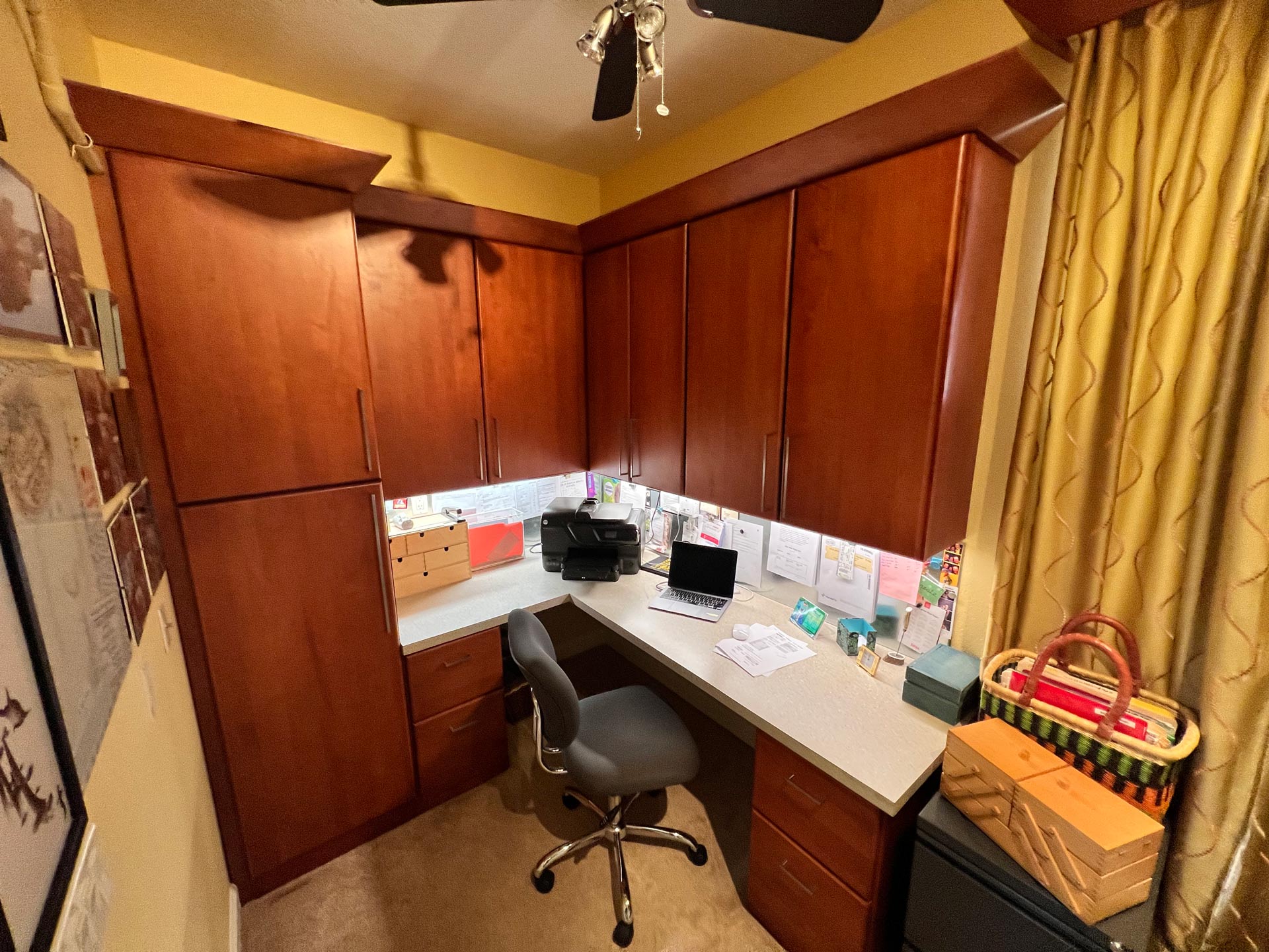 Hot Springs Village Office Remodel with maple custom cabinets
