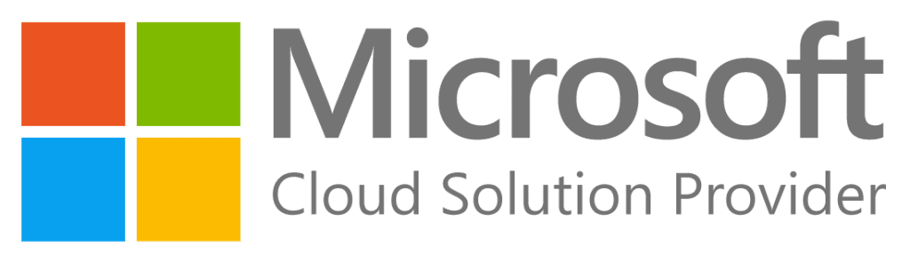 Microsoft Cloud Solution Provider logo with colorful squares.