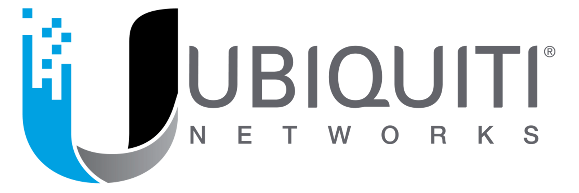 Ubiquiti Networks logo with a stylized "U" in blue, black, and gray, followed by "UBIQUITI" and "NETWORKS."