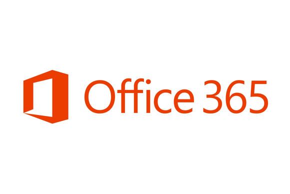 Office 365 logo: orange, angled box with a window outline, and the words "Office 365" in orange.