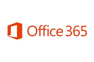 Orange Office 365 logo with a tilted box icon next to the text "Office 365" in orange.