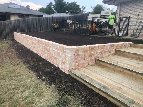 White Brick Garden  — Golden City Gympie Brick & Landscape in Gympie, QLD