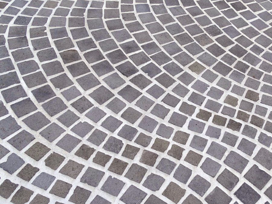 A Close Up of a Circular Pattern of Bricks on a Sidewalk — Golden City Gympie Brick & Landscape in Gympie, QLD