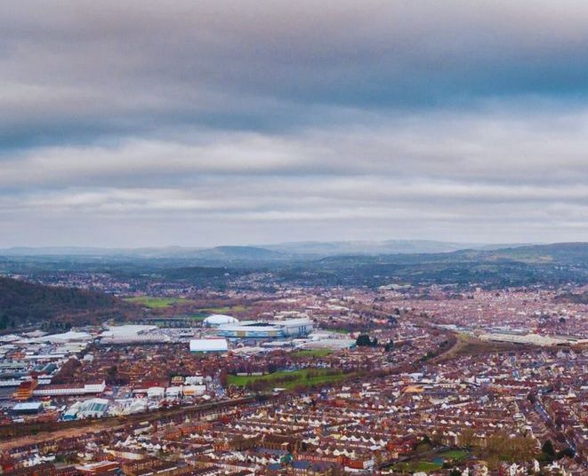 An Aerial View of a City on a Cloudy Day — VIP Car Care Newcastle in Cardiff, NSW