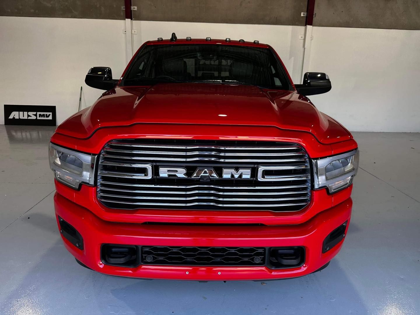 Red RAM Pickup Truck Front Grills — Mobile Car Wash in Newcastle