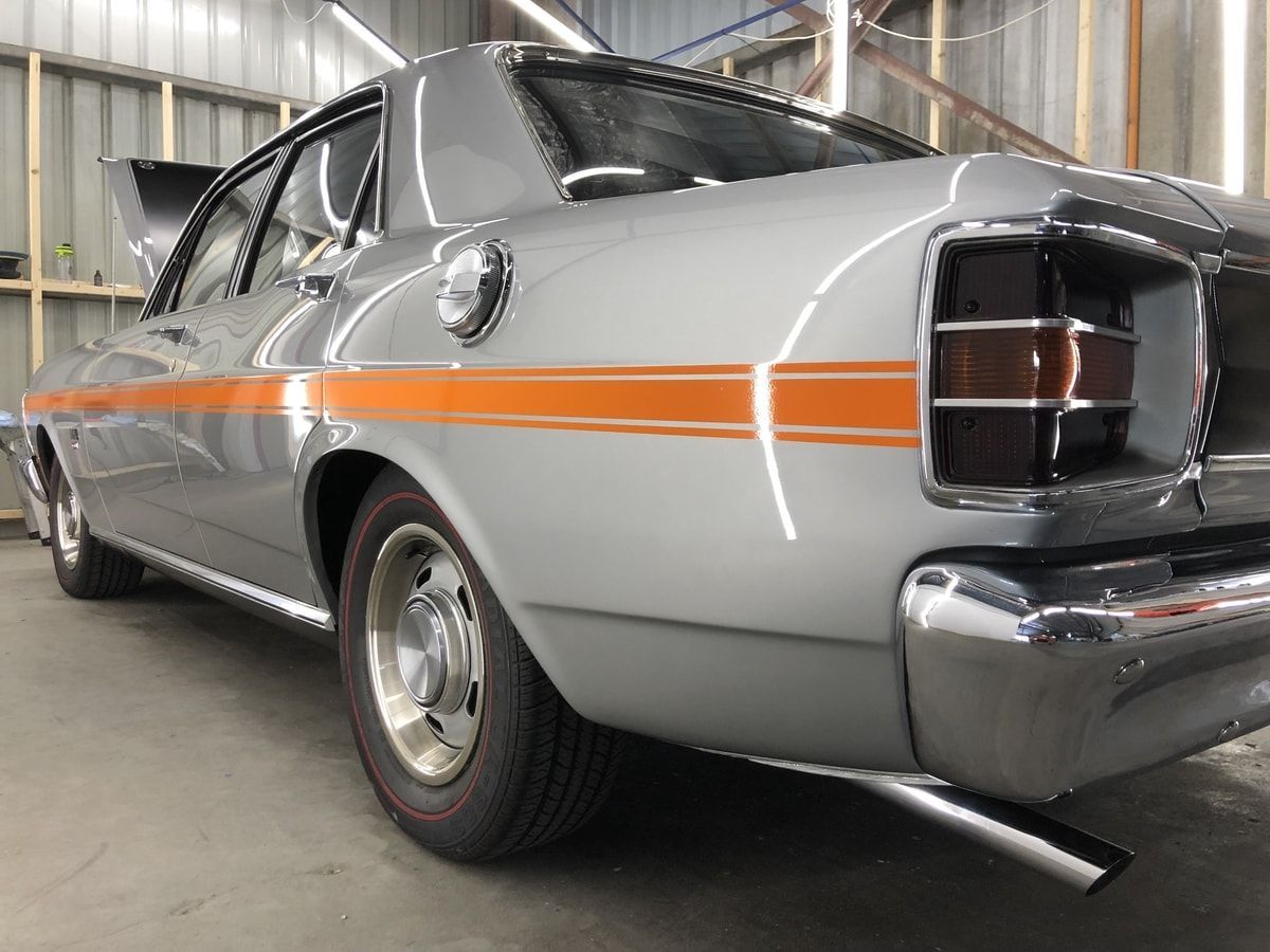 Shiny Vintage Silver Car Rear View — VIP Car Care Newcastle in Port Stephens, NSW