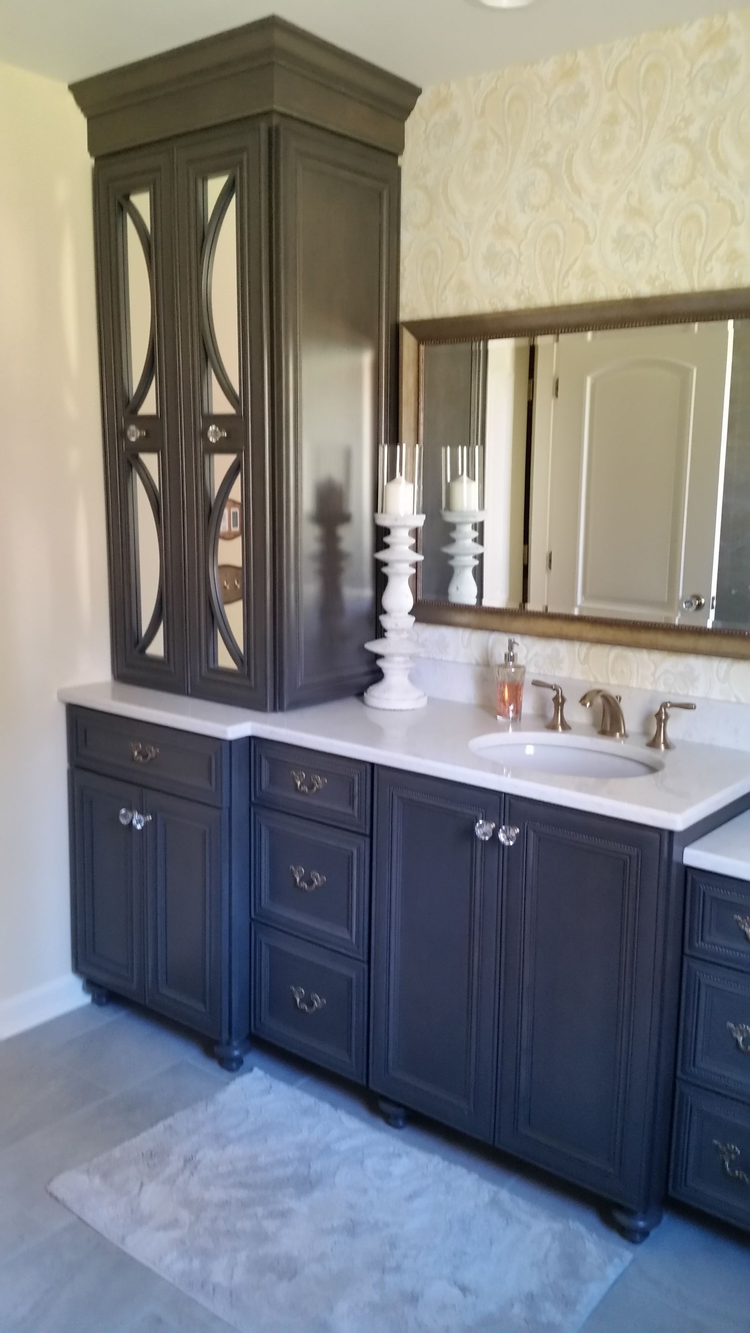 Interior Design of a master bathroom in Western MA