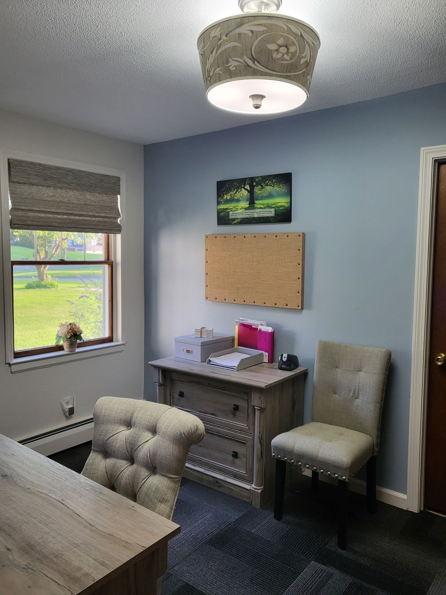 Office interior design project by Casual Elegance Decor in Springfield, MA