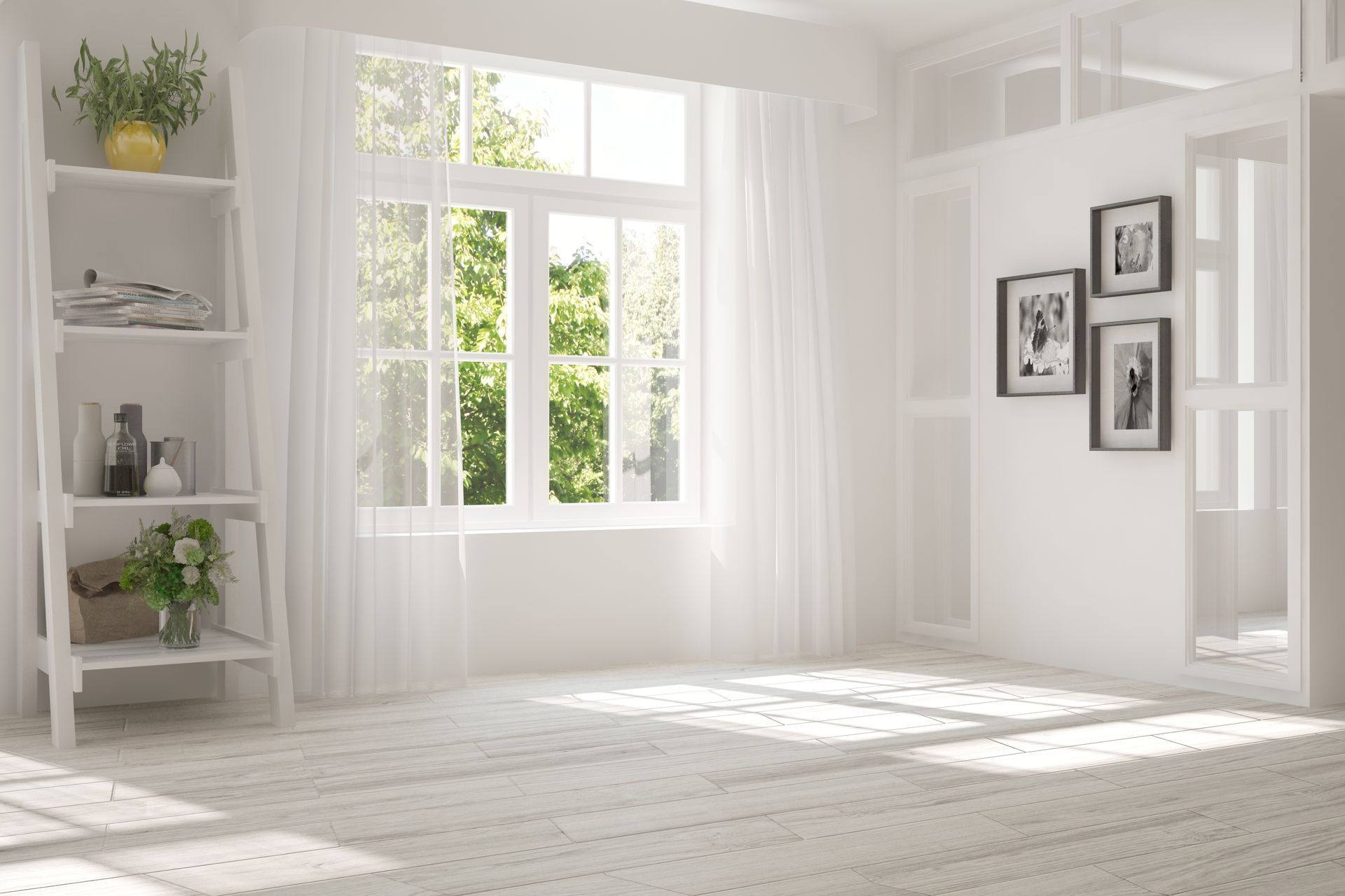 living room with spring decor, in Western Massachusetts 
