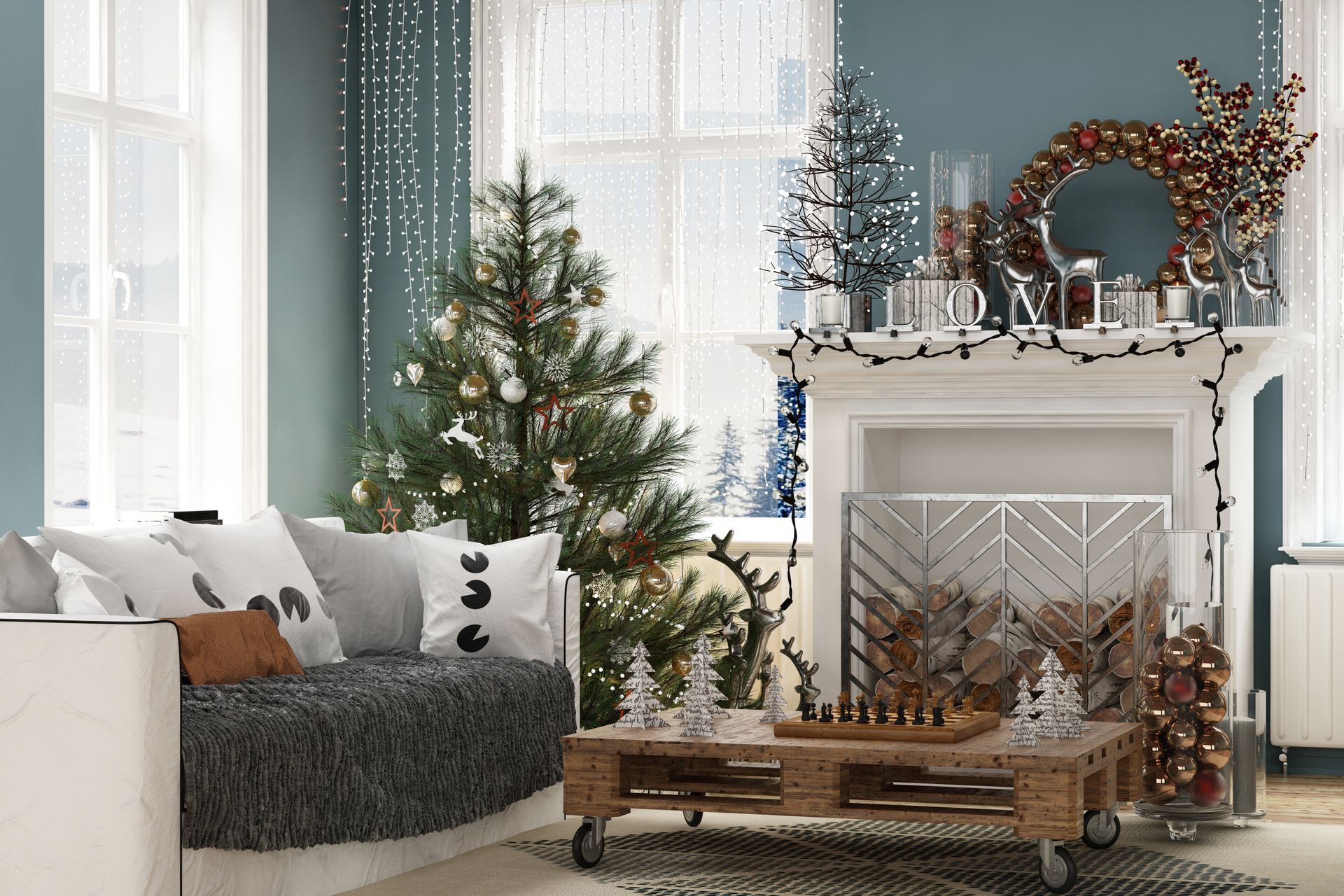 Winter interior design 