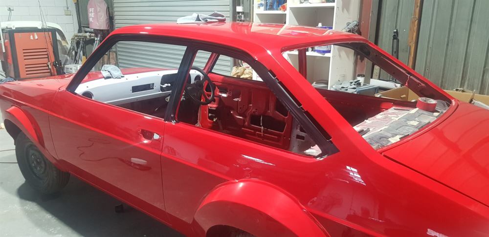 red car restoration — Smash Repairs in Coffs Harbour, NSW