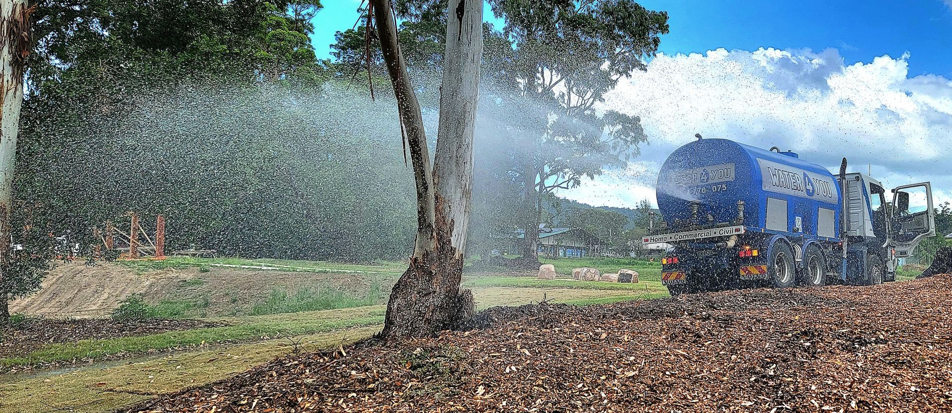 A White Truck is Parked on the Side of the Road — Water 4 You In Clovass, NSW