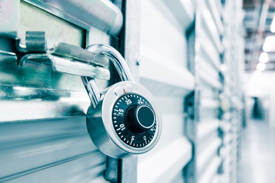 Combination Lock On A Self-Storage Door — Locksmith in Lismore, NSW