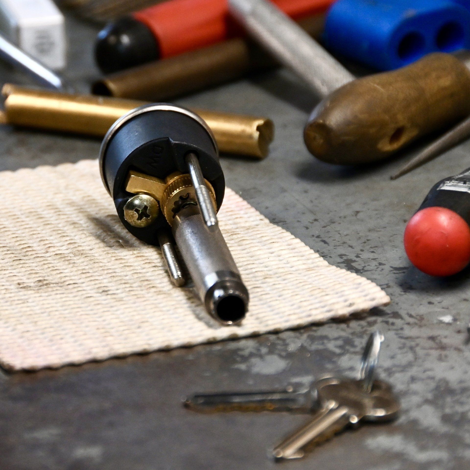 Key Barrel Being Repaired — Locksmith Services in Lismore