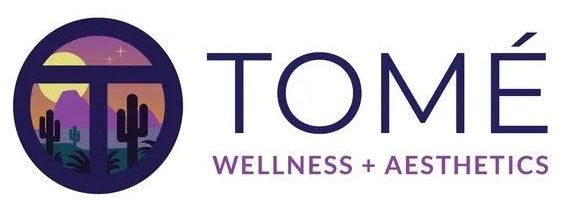 A logo for a company called tome wellness and aesthetics