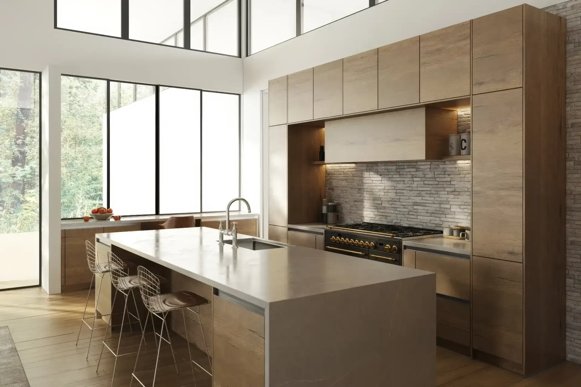 Light gray kitchen cabinet door with a horizontal black line at the top.