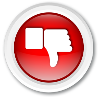 red thumbs down icon