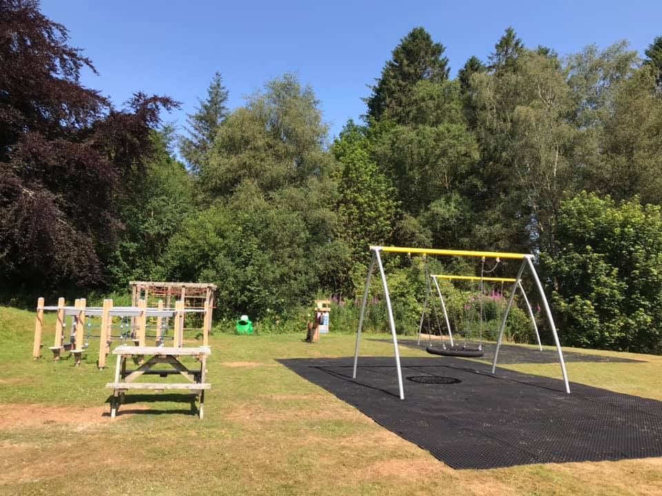 Newly-refurbished childrens play park Queensland Holiday Park Barrhill near Girvan, Ayrshire