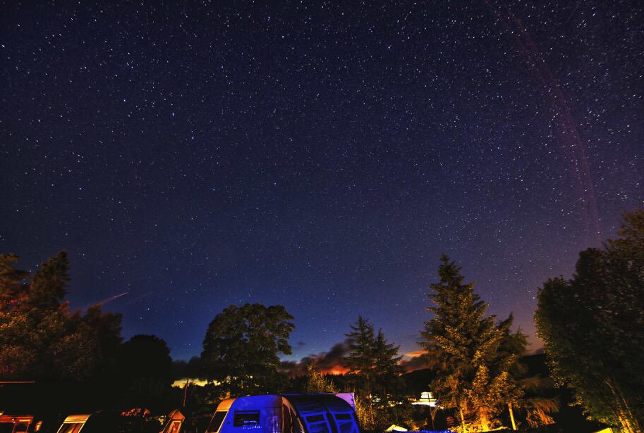 Star Gazing at Queensland Holiday Park Barrhill South Ayrshire Scotland
