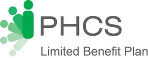 The logo for phcs limited benefit plan is green and white.