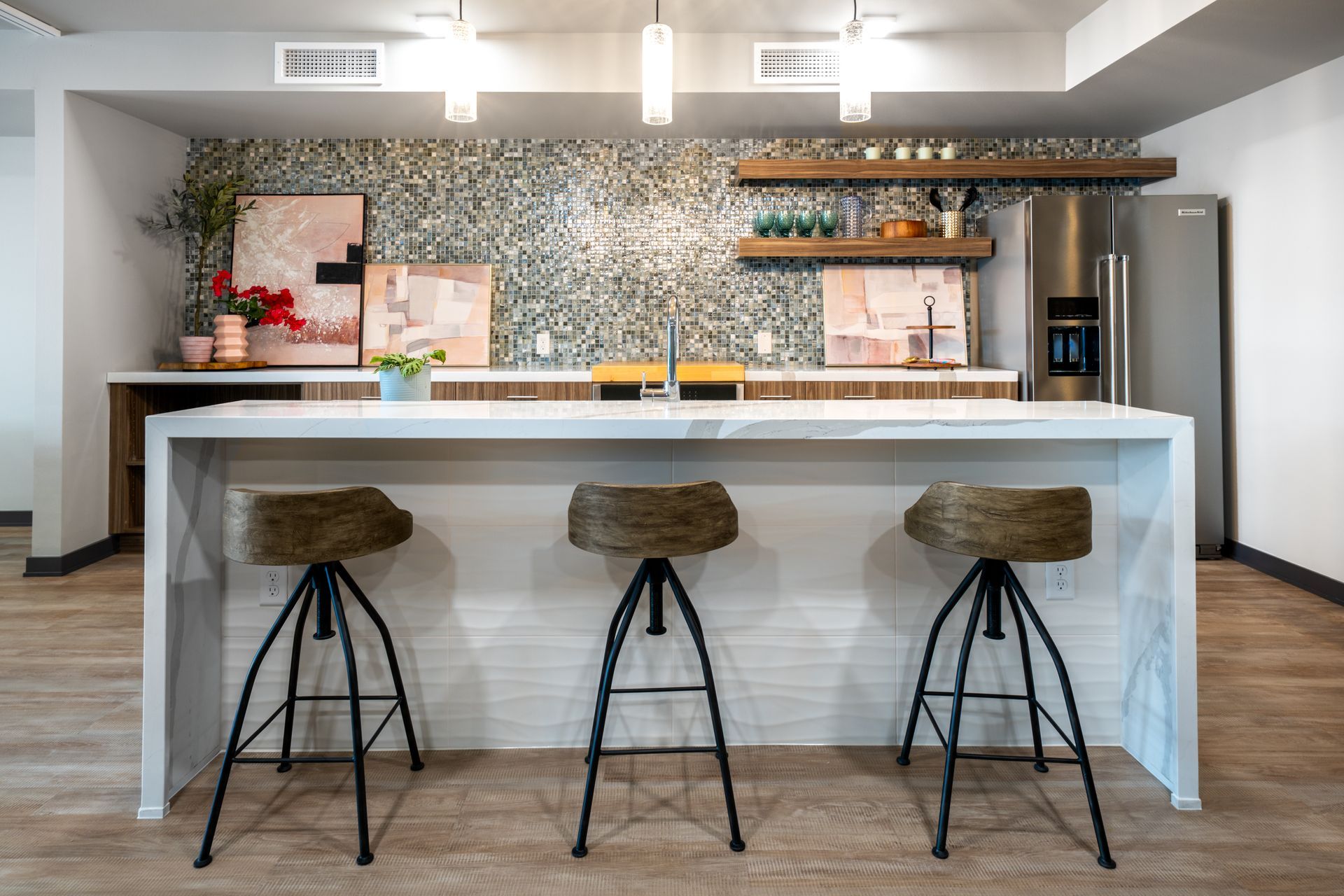 lounge with bar seating