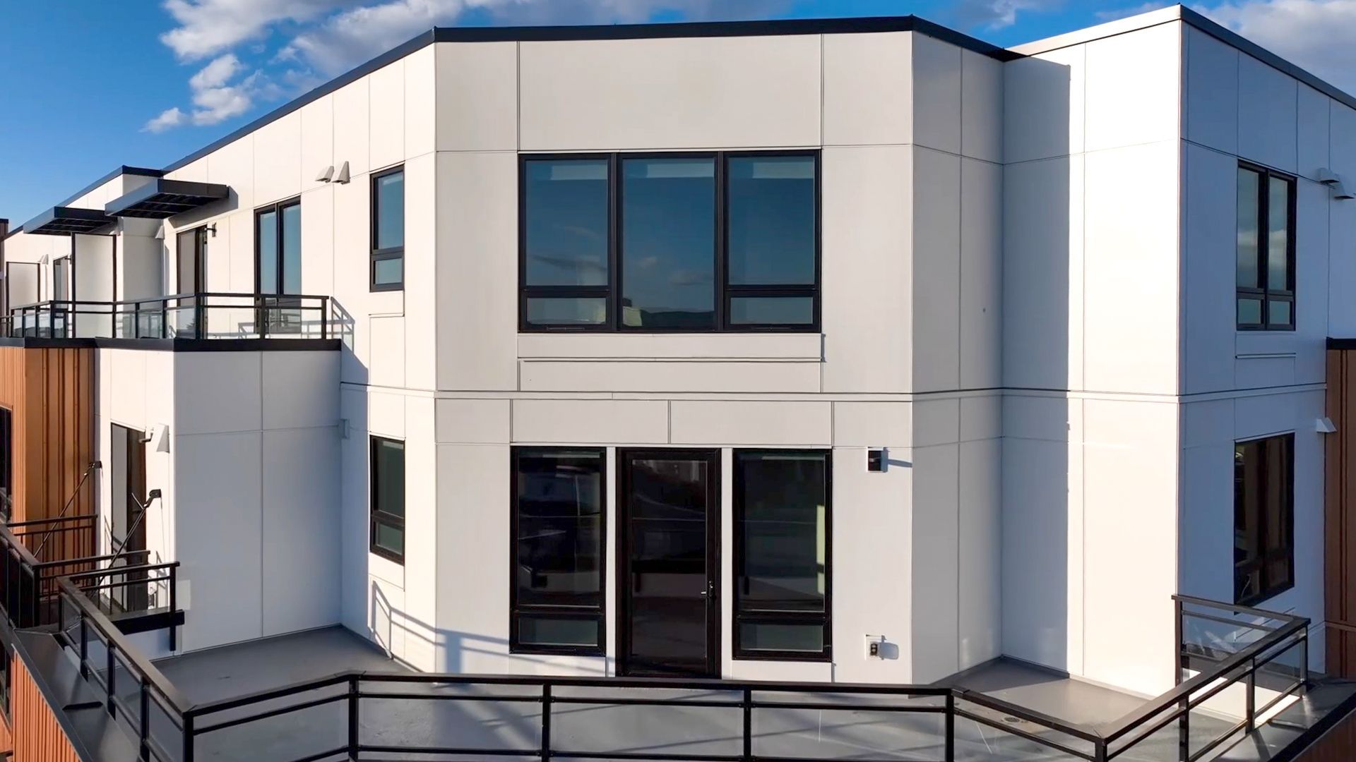 balcony on corner of apartment building