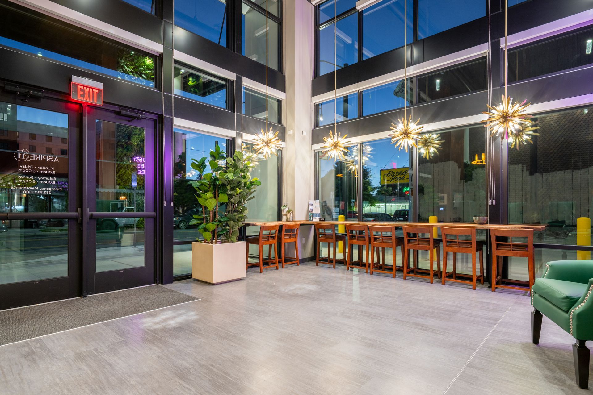 lobby area with star lights