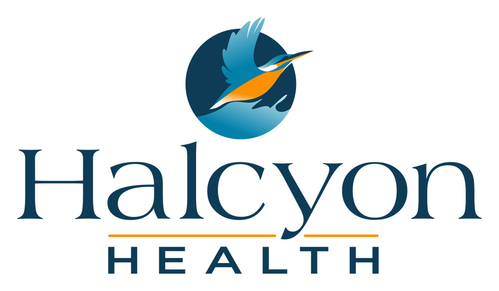 Halcyon Health logo with sea bird